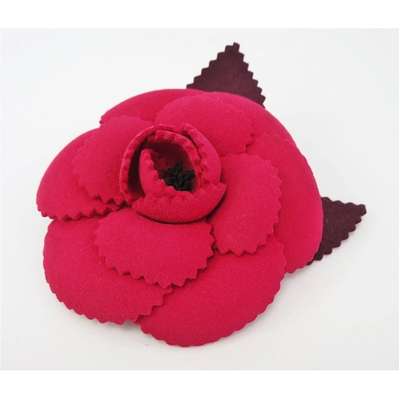 CHANEL Red Brooch